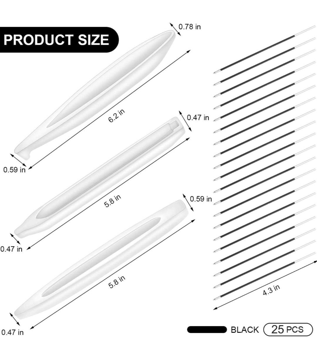 Molde de silicone de resina em forma de lápis + 2 marcadores de página