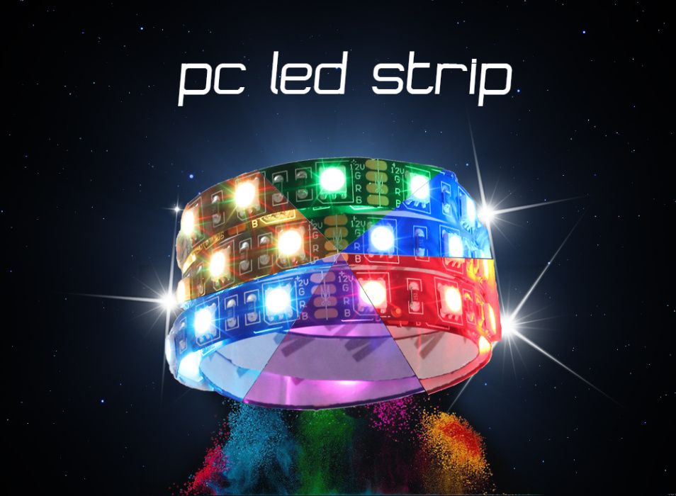 Fita LED PC ATX RGB 3-Pin / 4-Pin / USB / SATA 50Cm