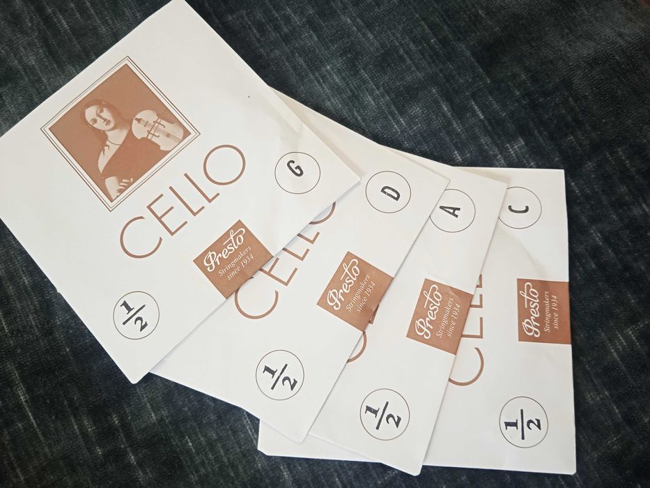 Presto Cello struny do wiolonczeli 1/2 NOWE C, A, D, G komplet