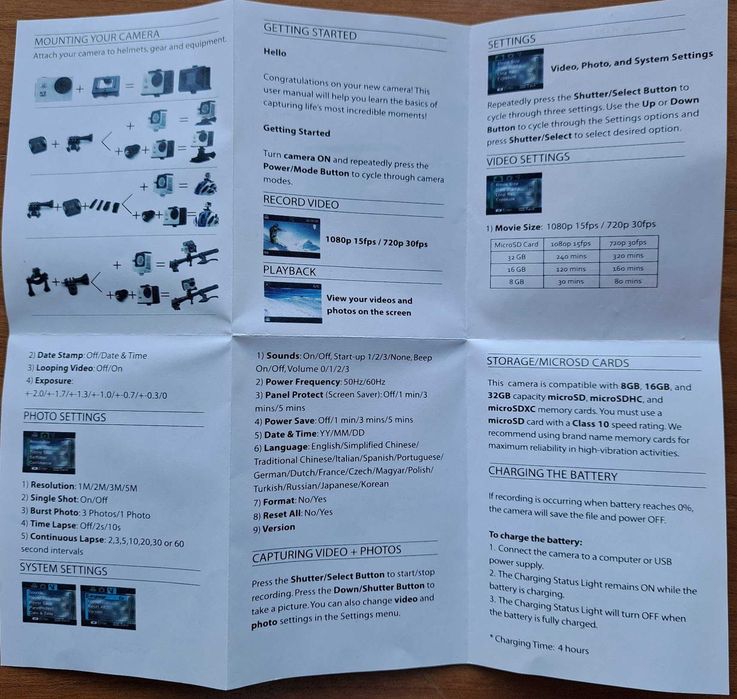 Sports Cam FULL HD 1080p tipo GoPro