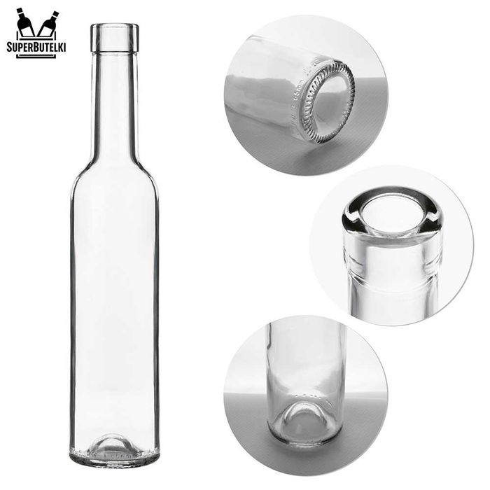 1x Butelka na nalewki soki FUTURA 250 ml z KORKIEM SYNTETYCZNYM