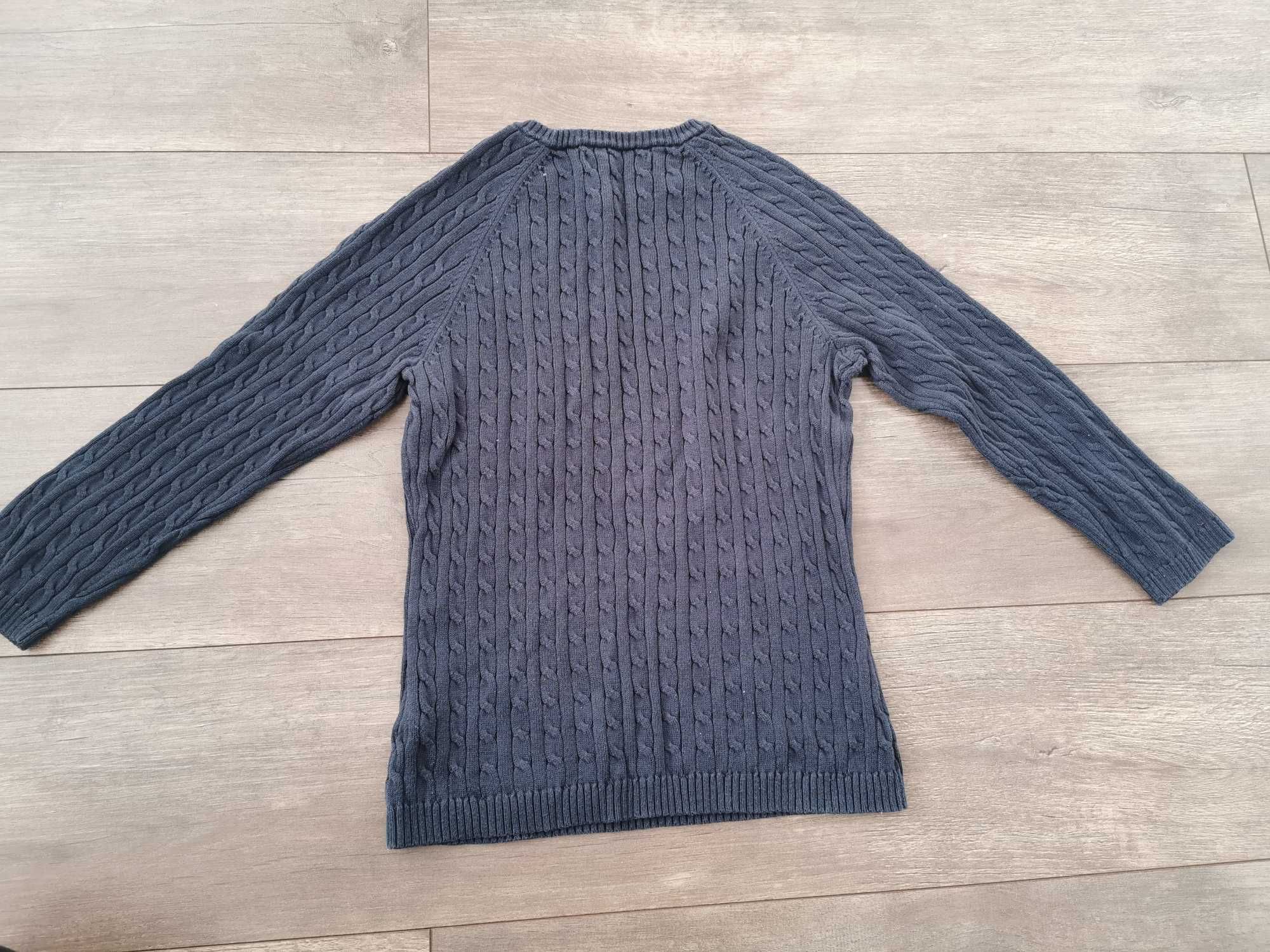 Sweter damski granatowy rękaw 3/4 tommy hilfiger