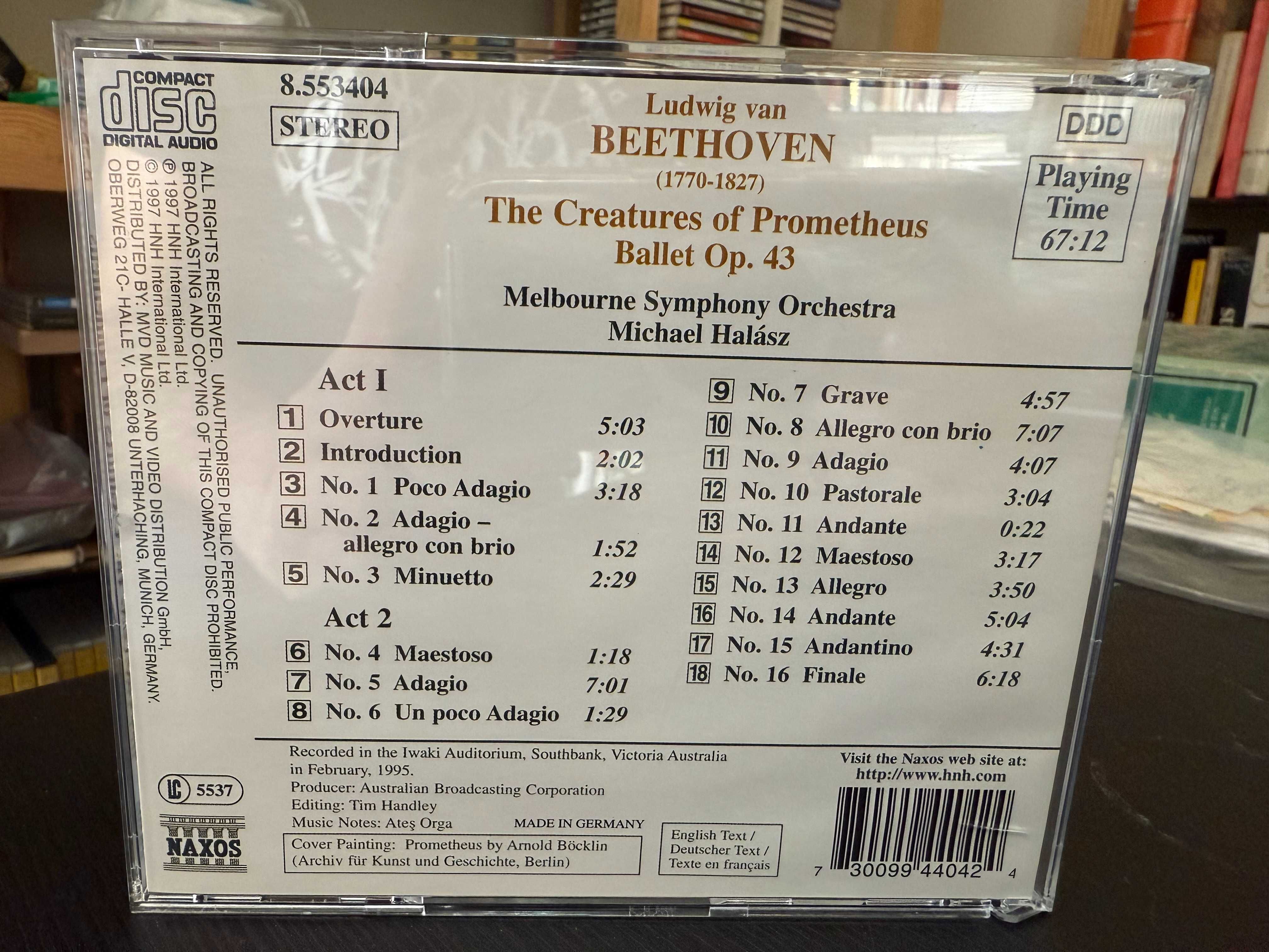 Beethoven – The Creatures Of Prometheus, Ballet Op 43 – Michael Halász
