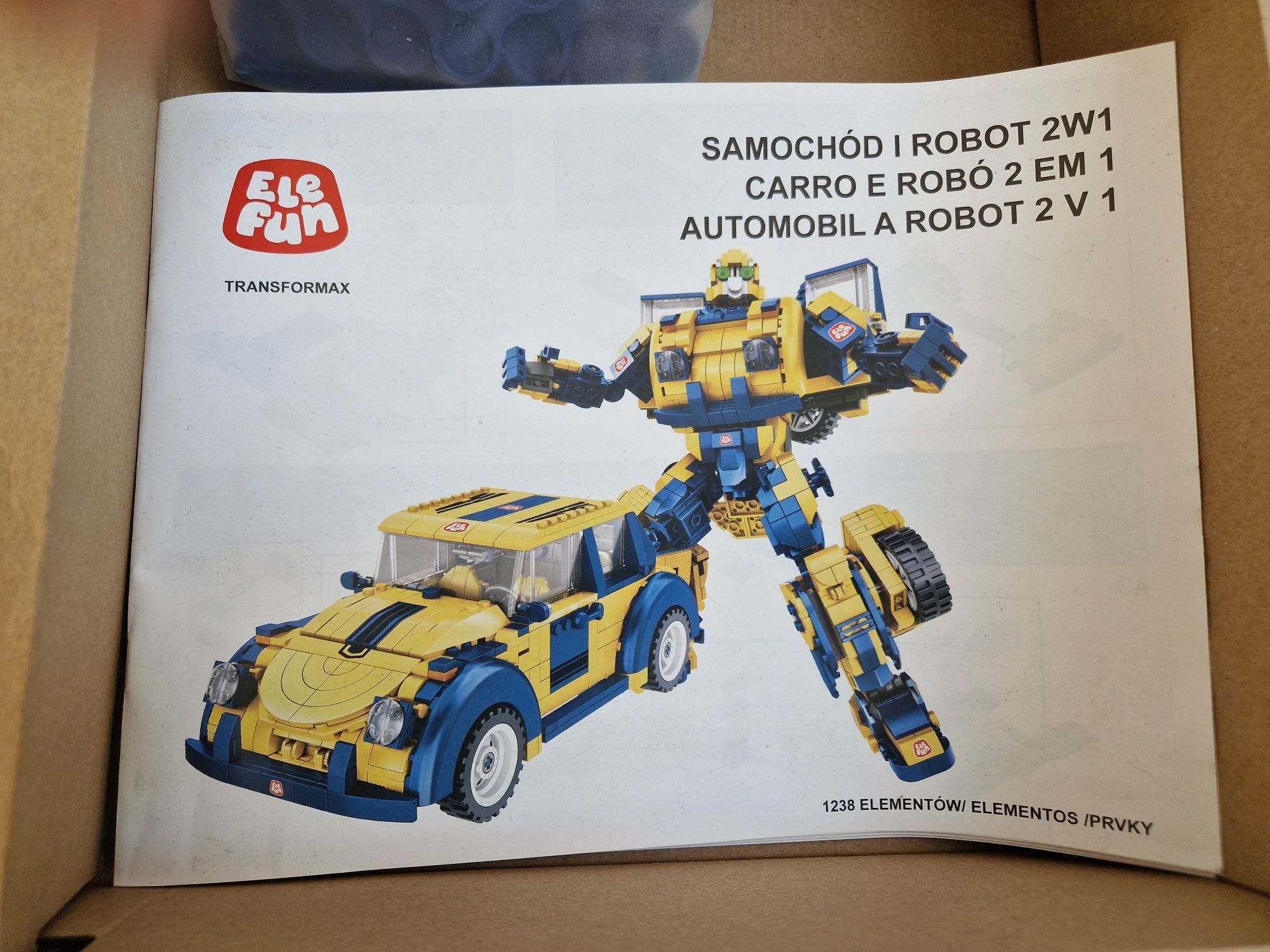 Elefun Transformax Samochód i robot 2w1 Klocki 1238 elementów