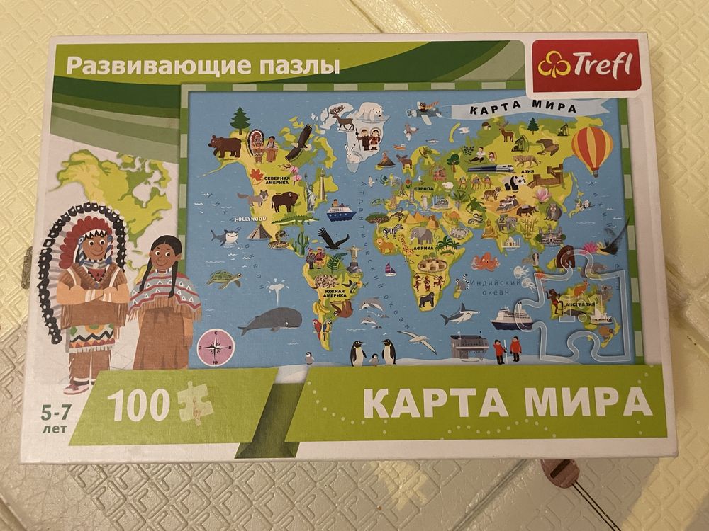 Пазл Trefl карта мира 5-7 лет