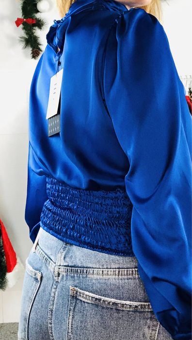Blusas de cetim feminina, stock de loja