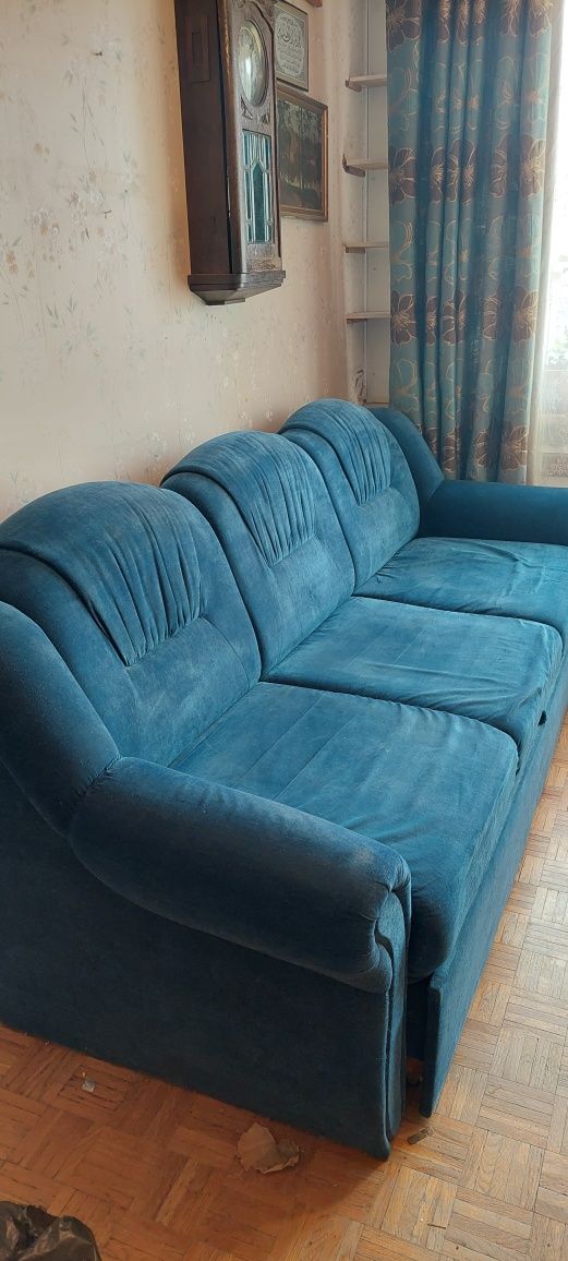 Wygodna Sofa/kanapa rozkładana kobalt