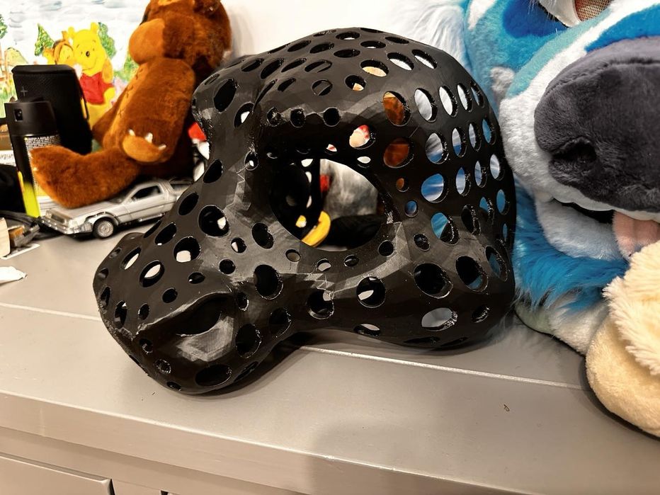 Maska Cosplay Fursuit Fury Dino 3D