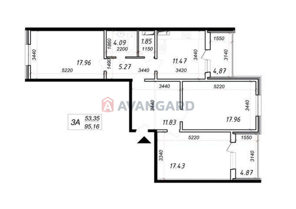 3 кімн. на вул. Сергія Данченка, ЖК Крістер Град, поруч ЖК Варшавський