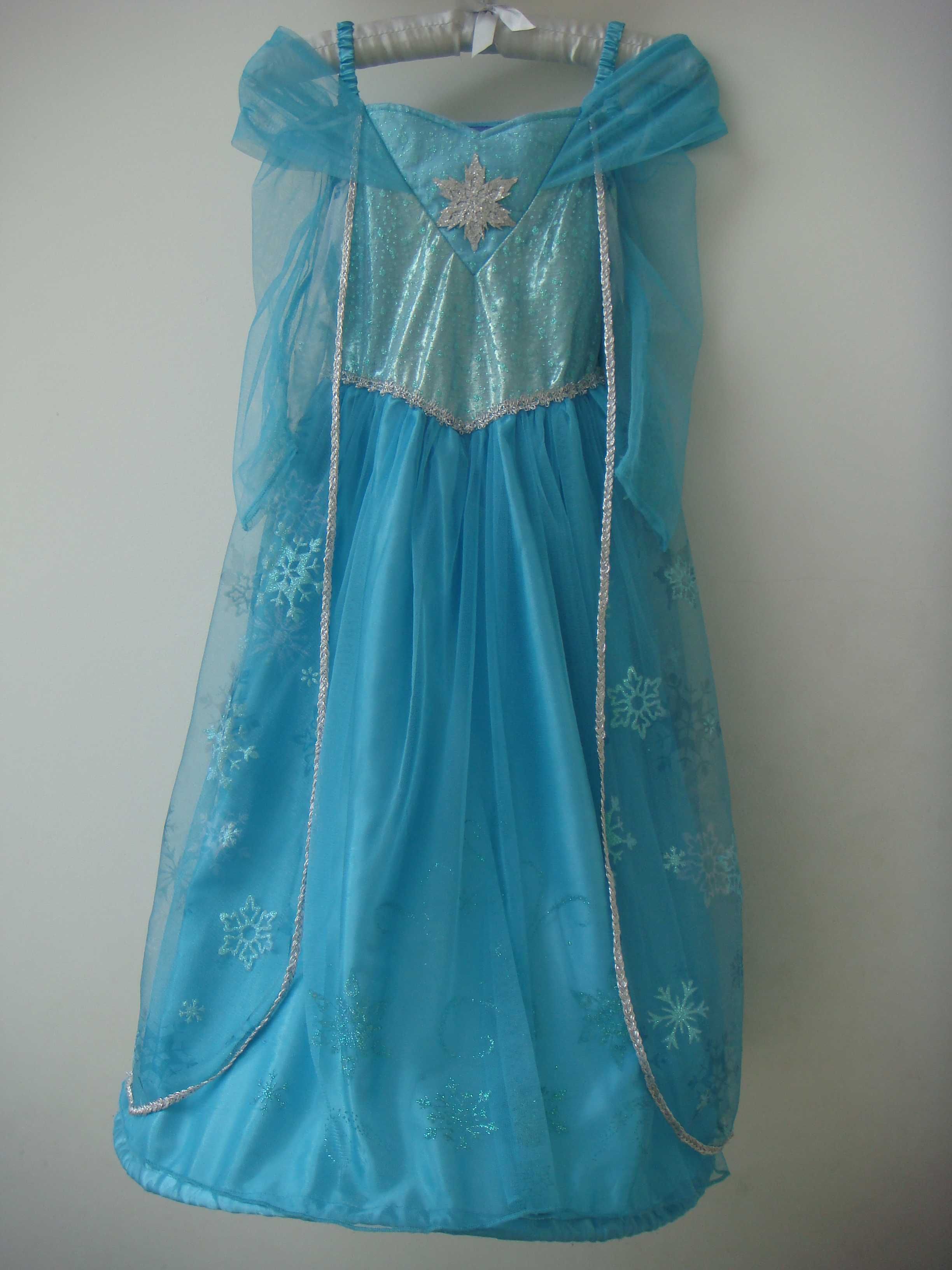 PIĘKNY strój KSIĘŻNICZA ELZA Kraina Lodu Frozen Disney roz. 122/128