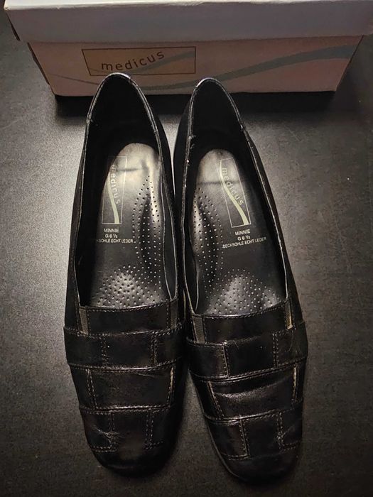 Mokasyny, półbuty, Medicus, r.6,5, skóra