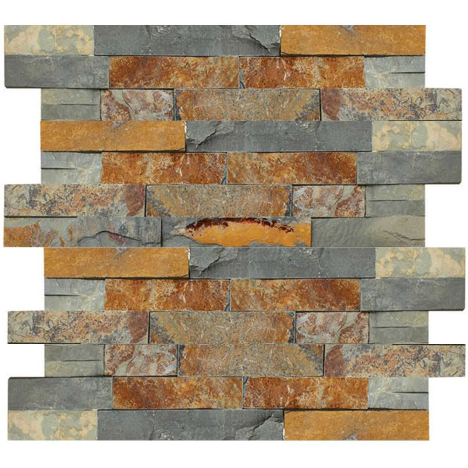 Panel ścienny łupek Stackstone Multicolor 10x36 elewacja płytka