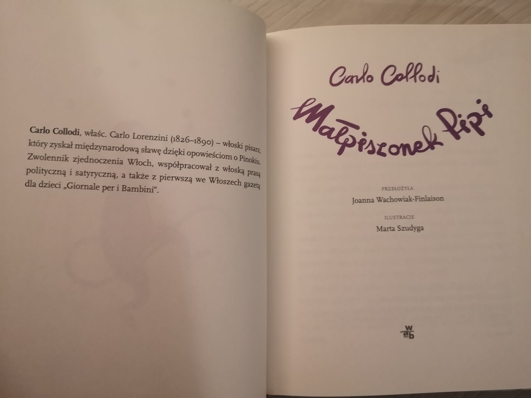 Małpiszonek Pipi Carlo Collodi