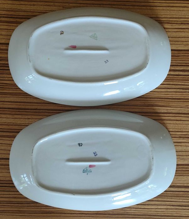 porcelana Chodzież motyw kwiaty 2 półmiski