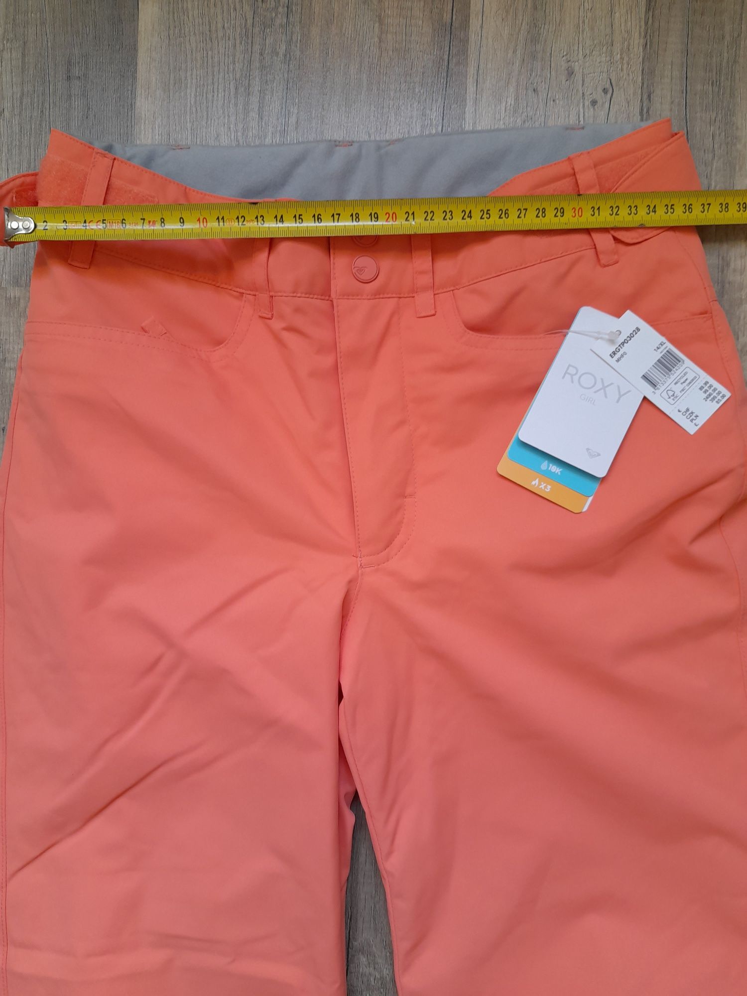 NOWE spodnie narciarskie ROXY morelowe/pomarańczowe