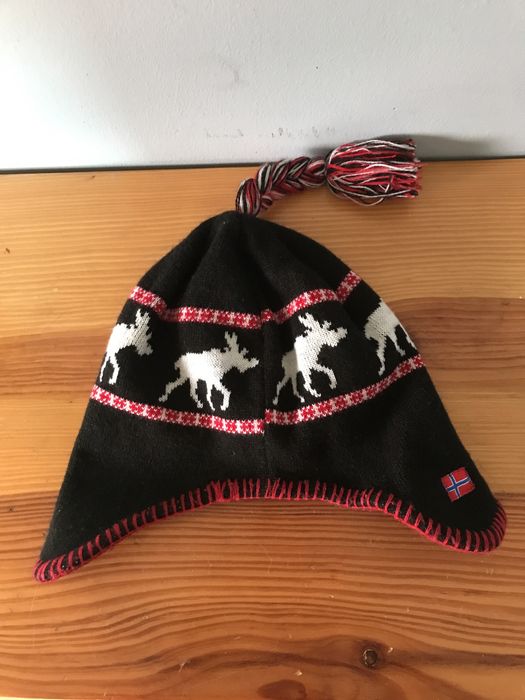 Używana czapka uszatka łoś Norwegia