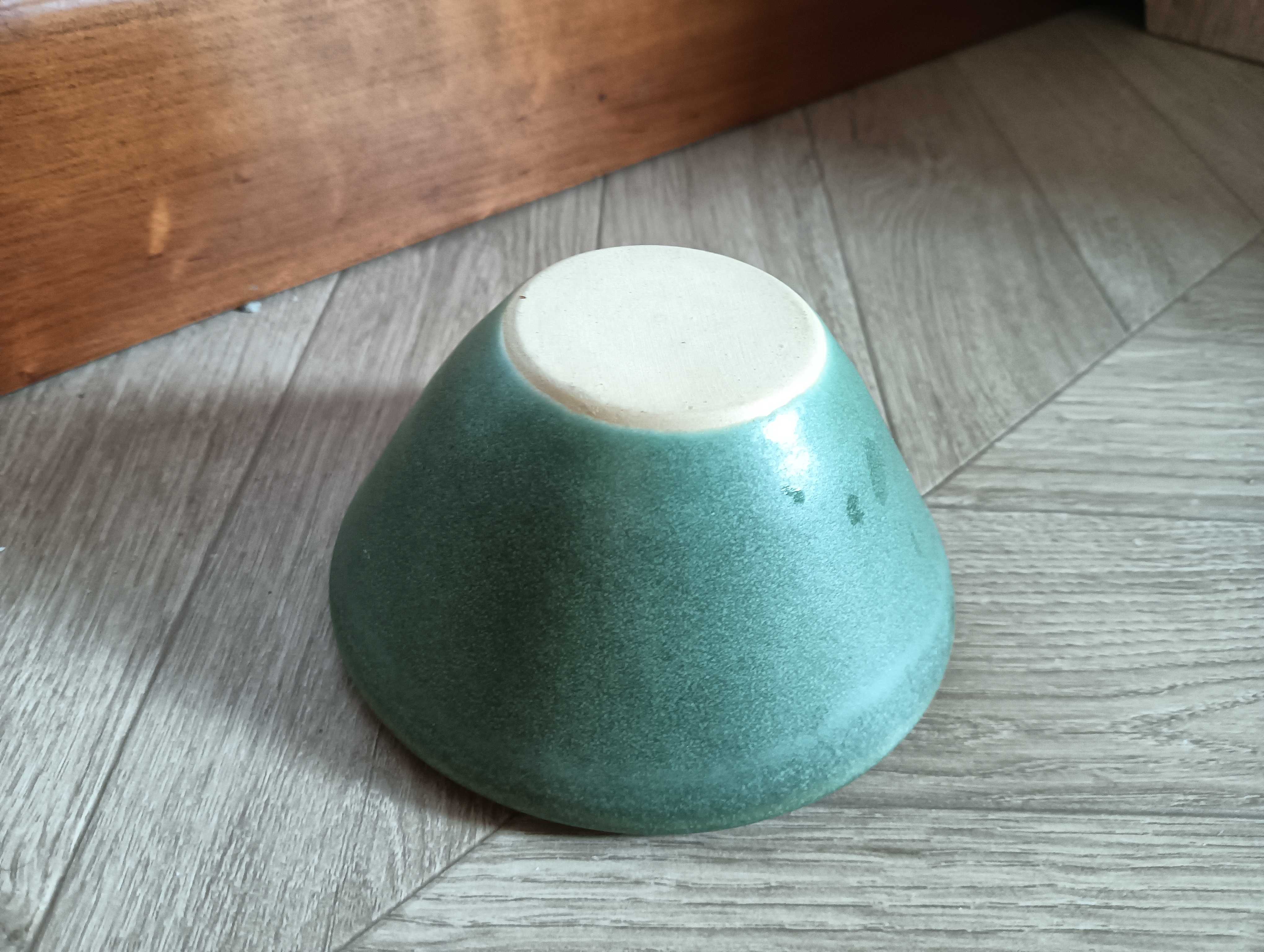 Ikebana ceramiczna zielona pojemnik na kwiaty