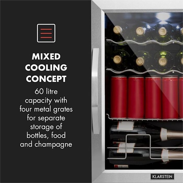 Lodówka Chłodziarka na Wino Piwo Napoje Klarstein 60l Beersafe XL