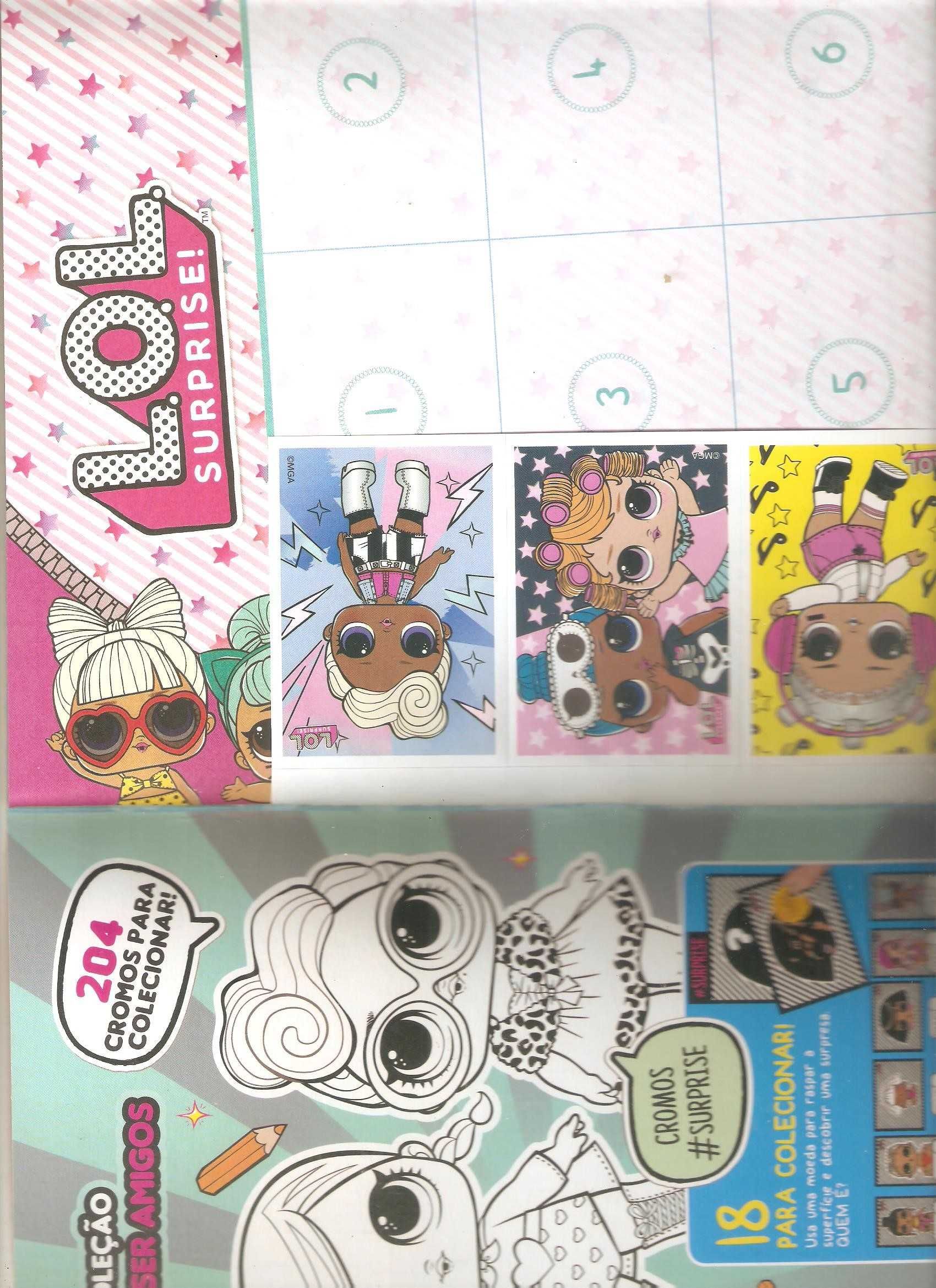 surprise sticker album L.O.L coleção vamos ser amigos novo