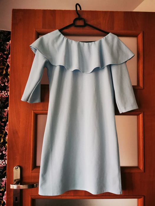 Błękitna sukienka hiszpanka. Rozm S PRONTO MODA ITALIA