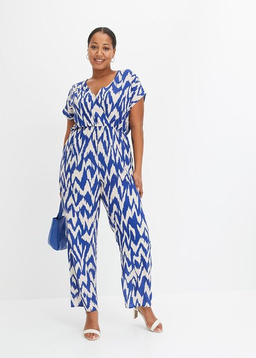 B.P.C kombinezon letni z nadrukiem beżowo-niebieski ^44