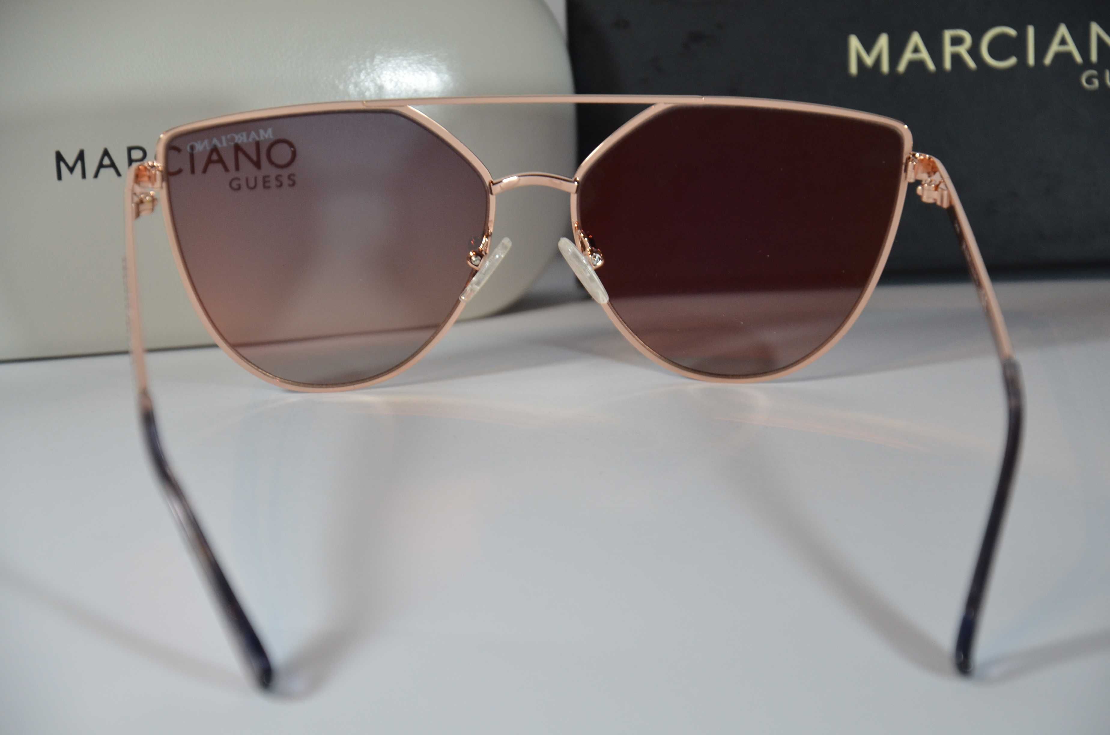 Okulary damskie Guess by Marciano GM0778 28Z 59 Złote kocie oczy