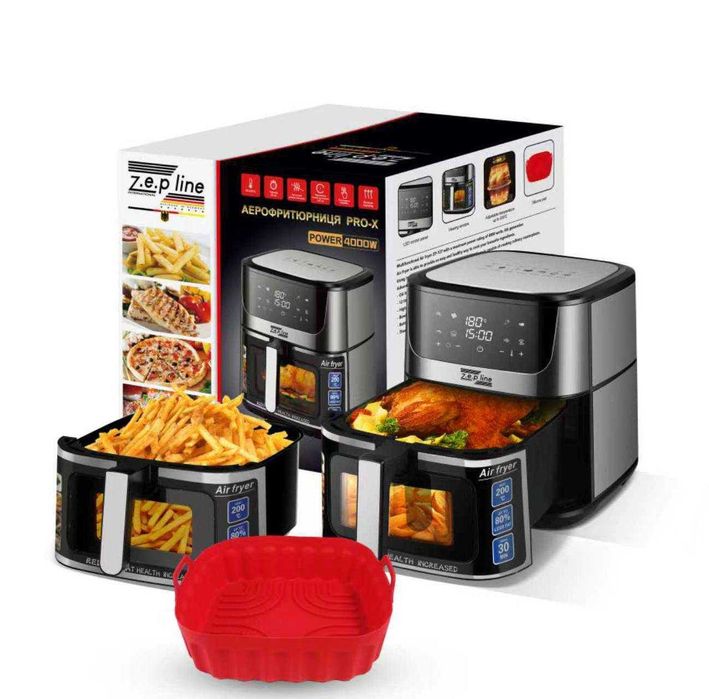 ТОП! Аэрогриль Zepline ZP-127 ДВА ТЭНА! аерогриль мультипіч 12 литров!