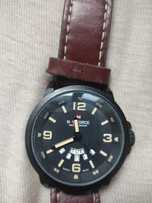 Zegarek męski elegancki NAVIFORCE Czerń-brąz, Datownik, dzień tygodnia