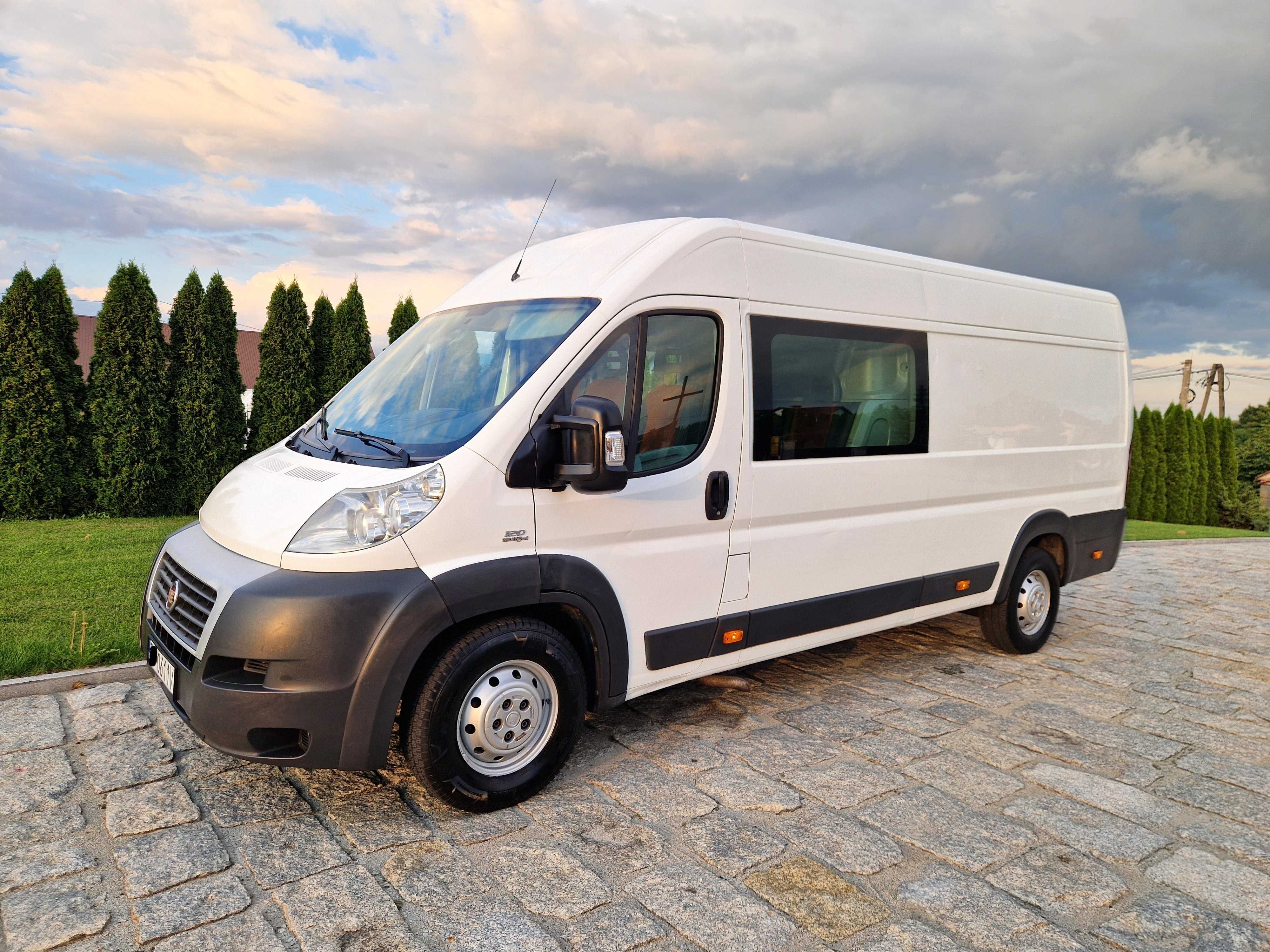 Fiat Ducato Max L4 Orginał 7 Osób Brygadówka Doka Holenderka iveco 120