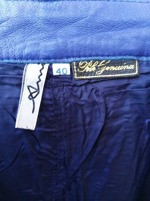 Calças vintage em couro genuíno