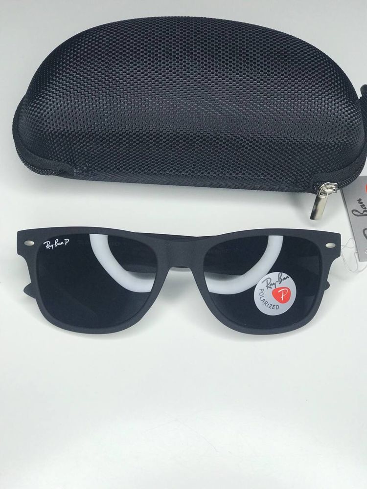 Солнцезащитные очки Ray Ban 2140 Polaroid Wayfarer Черные Антиблик