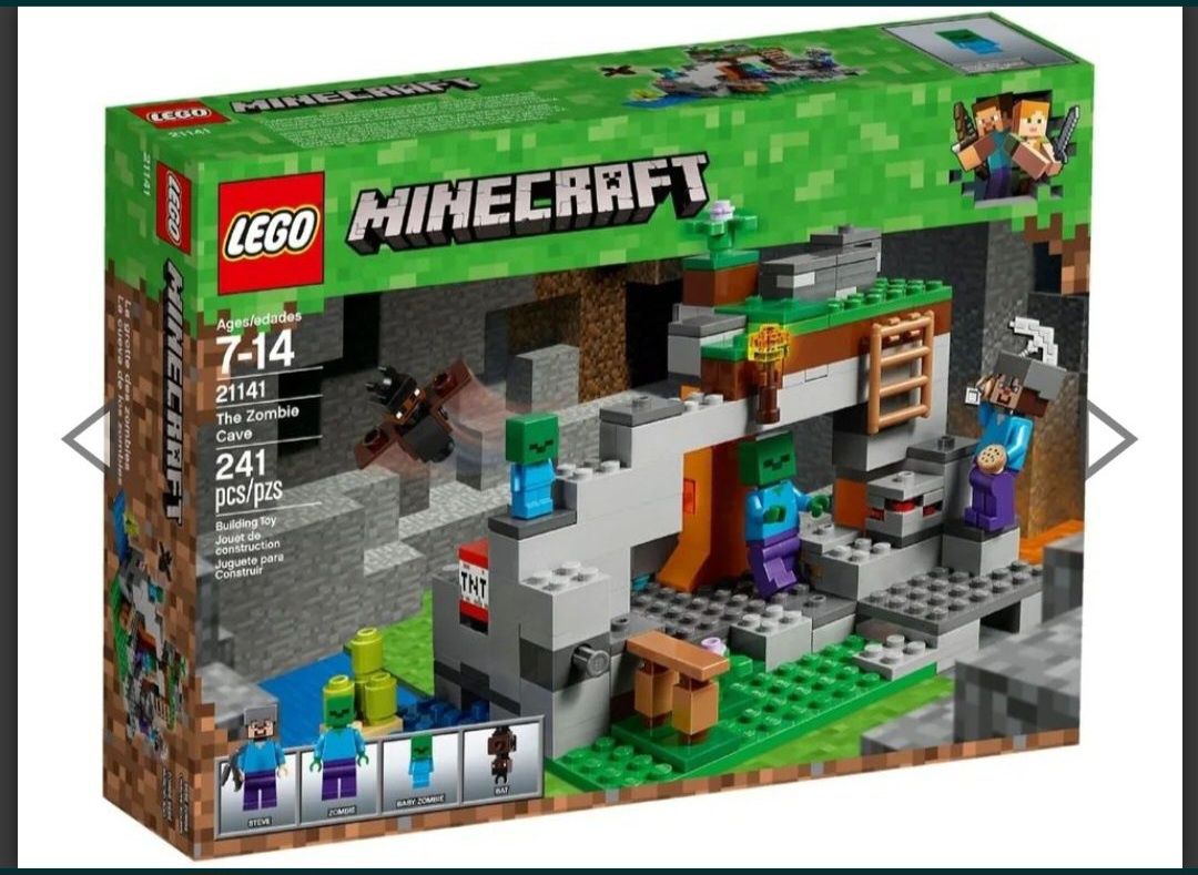 Пещера зомби, оригінал LEGO Minecraft. Як нове в хорошому стані