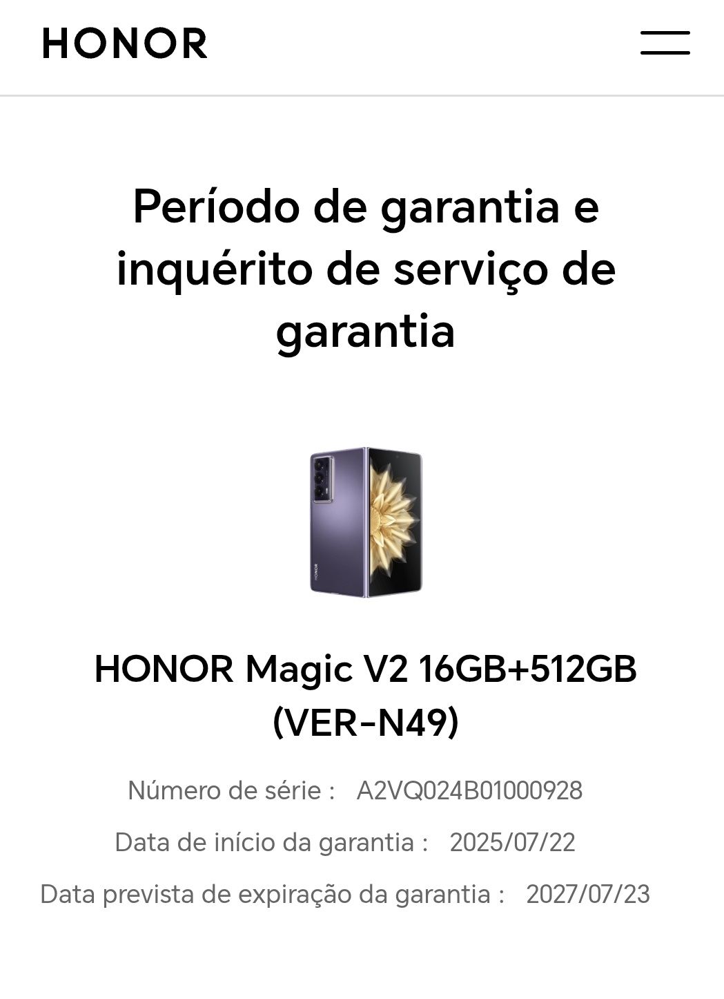 Honor Magic v2 512GB