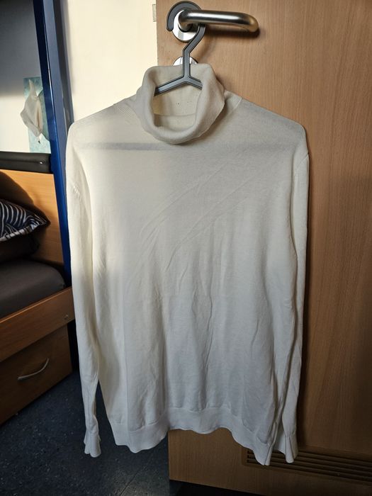 Golf H&M 100% bawełna biały kremowy r. M męski