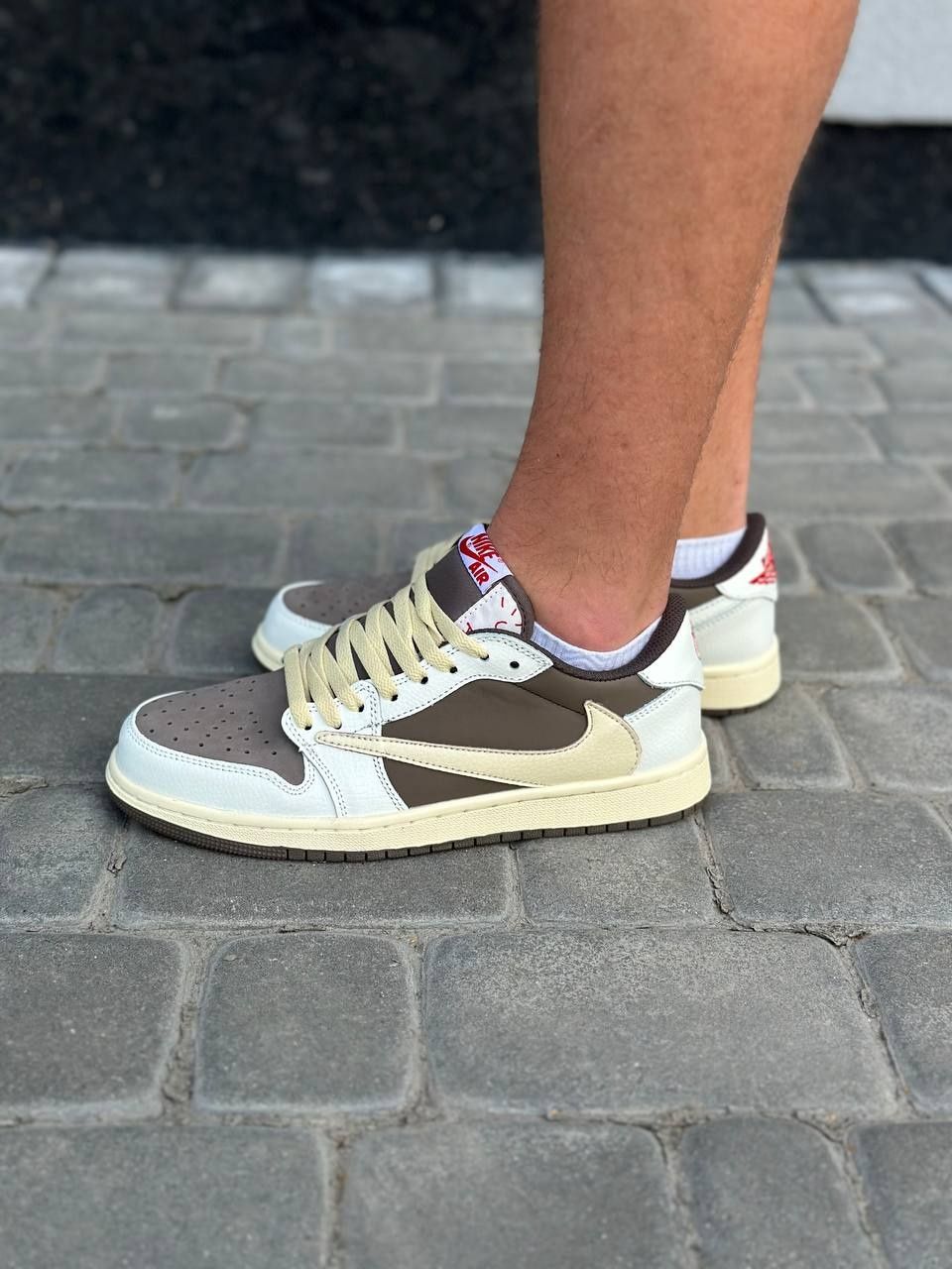 Nike Air Jordan 1 Low x Travis Scott 'Sail and Ridgerock' Mocha