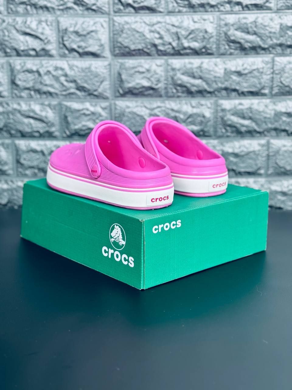 Женские Шлепанцы Crocs Розовые Шлепанцы Кроксы