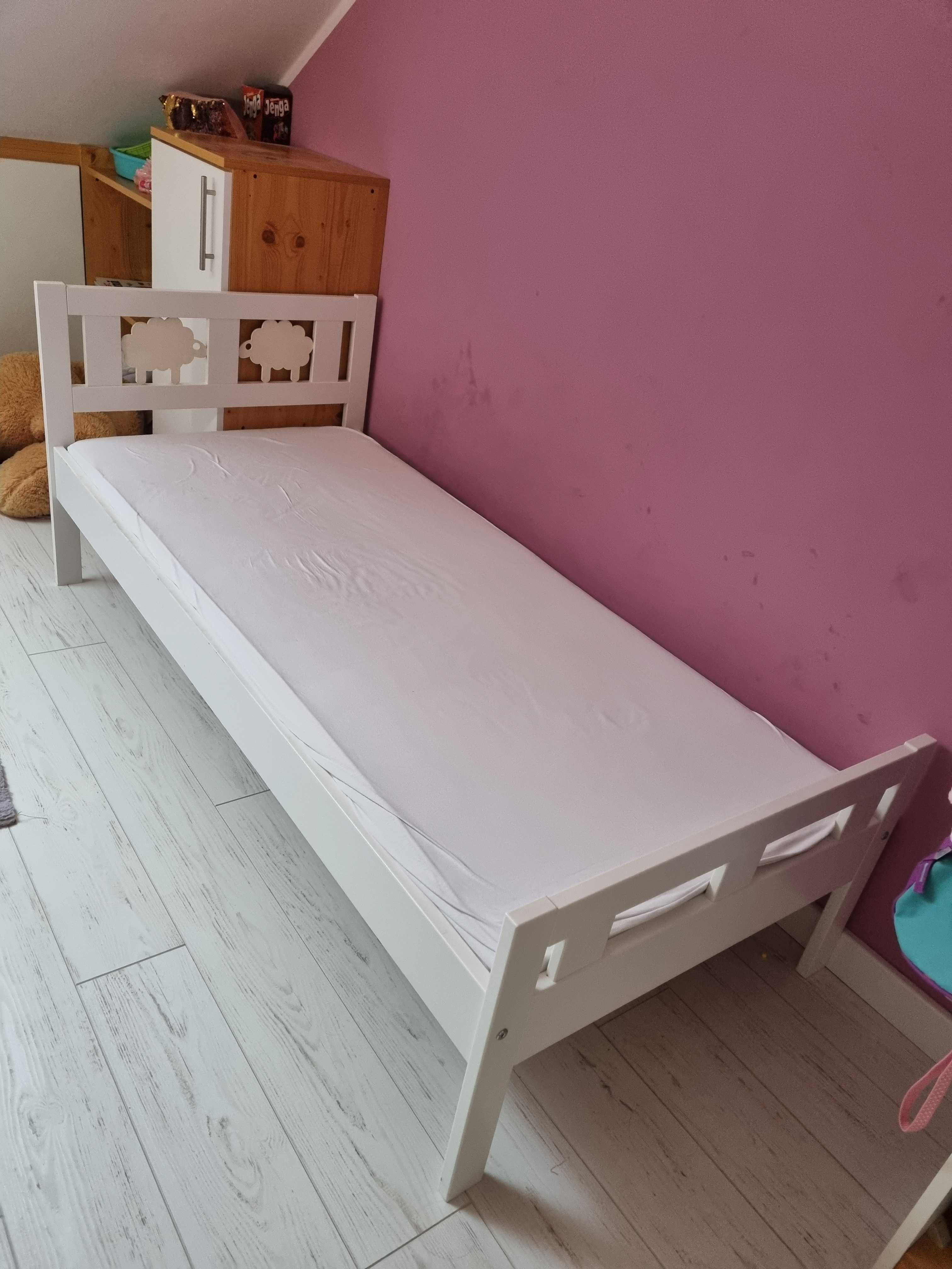 Łózko dla Dziecka IKEA 70x160cm + gratis materac i 2szt prześcieradła
