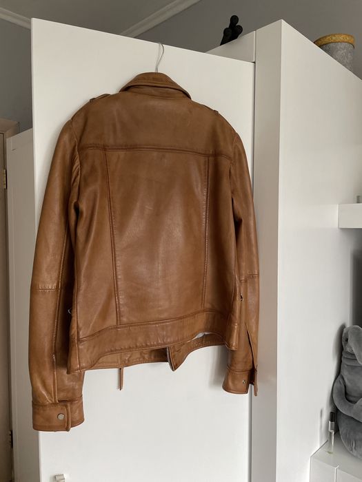 Куртка косуха шкіряна Massimo Dutti xs