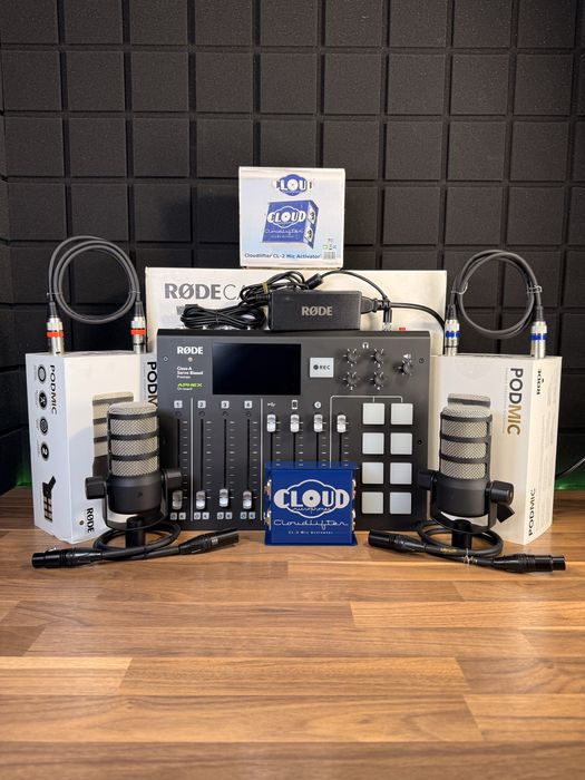 Rode Caster Pro (Rode Podmic - x2 / Cloudlifter CL-2 / XLR-XLR - x4)