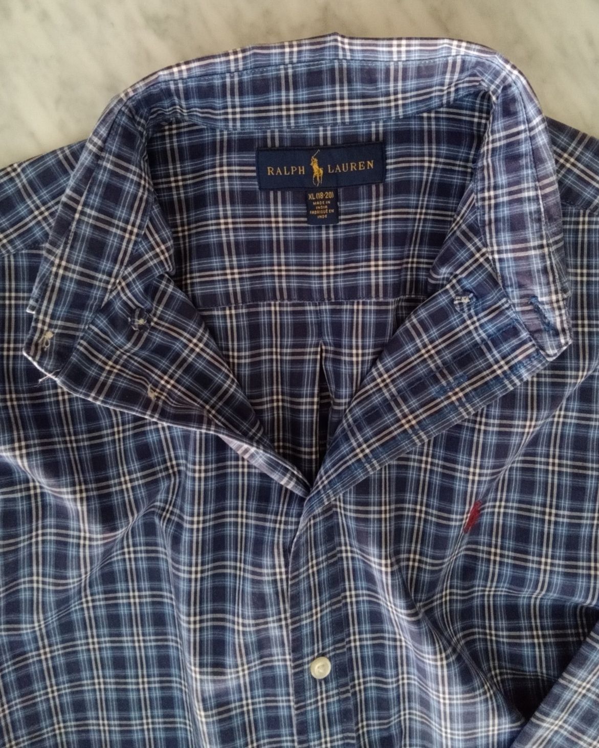 Camisa Xadez Ralph Lauren Teen I 18-20 Anos