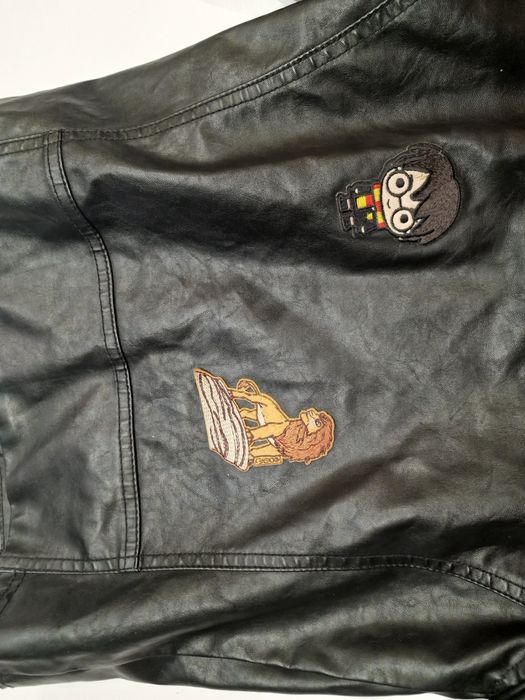 Kurtka H&M ramoneska skórzana skóra roz 140/146,9/10 lat wiatrówka,134