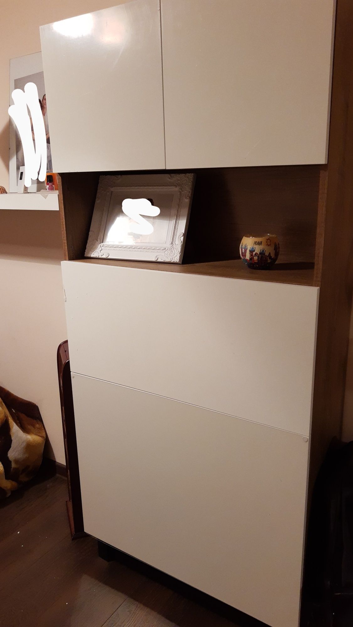 Regał / szafka z rozkładanym biurkiem/ stolikiem home office. Biurko.