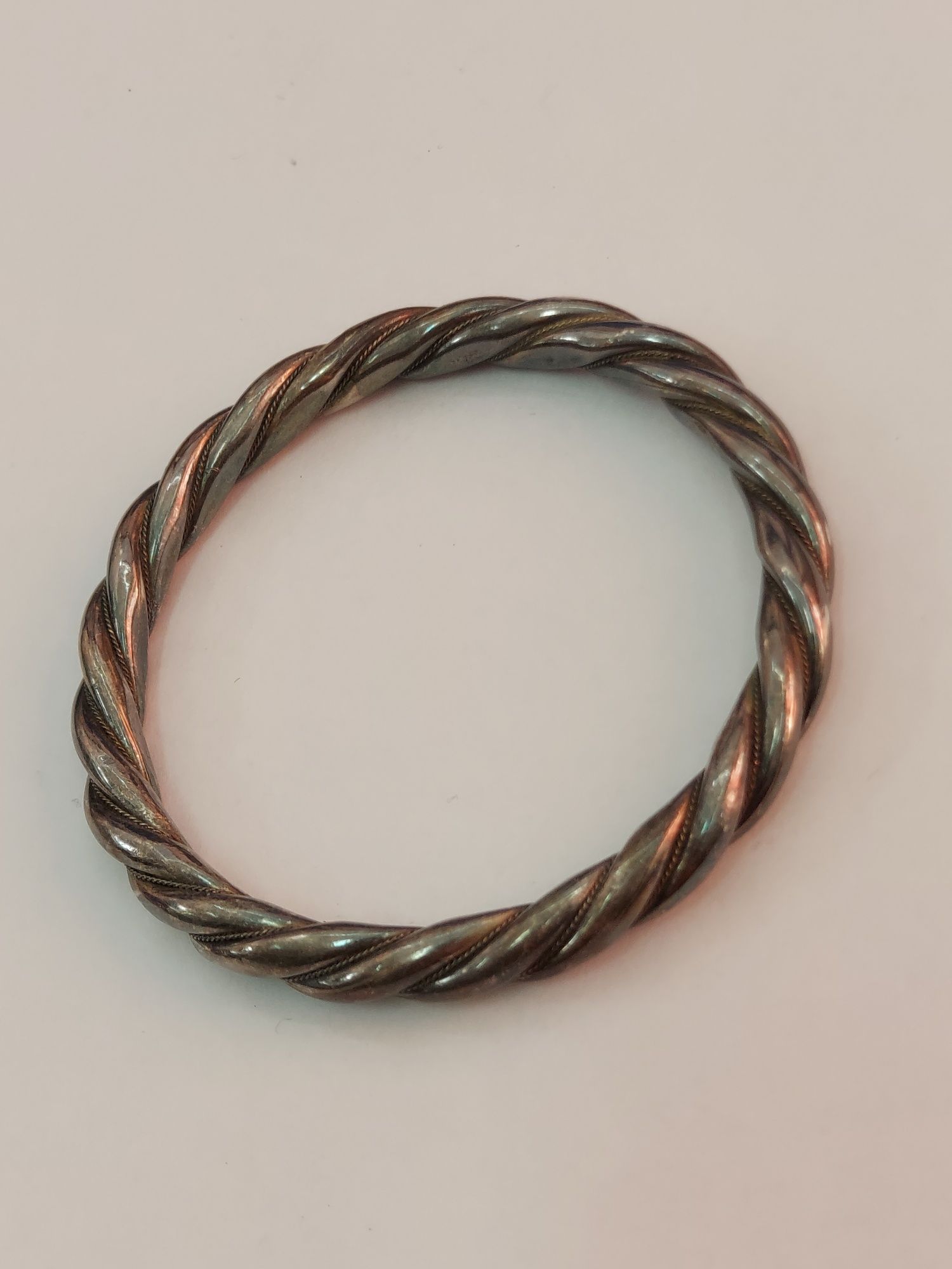 Starodawna srebrna damska bransoletka próby 900