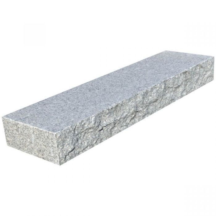 Stopień / Blok granitowy G603 łupany i płomieniowany 130x35x15 cm