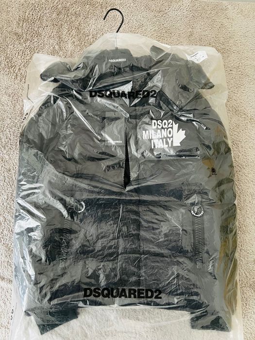 Nowa Dsquared2 DSQ2 Milano Czarna Zimowa Kurtka Oryginał