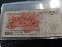Banknot 100zl PRL