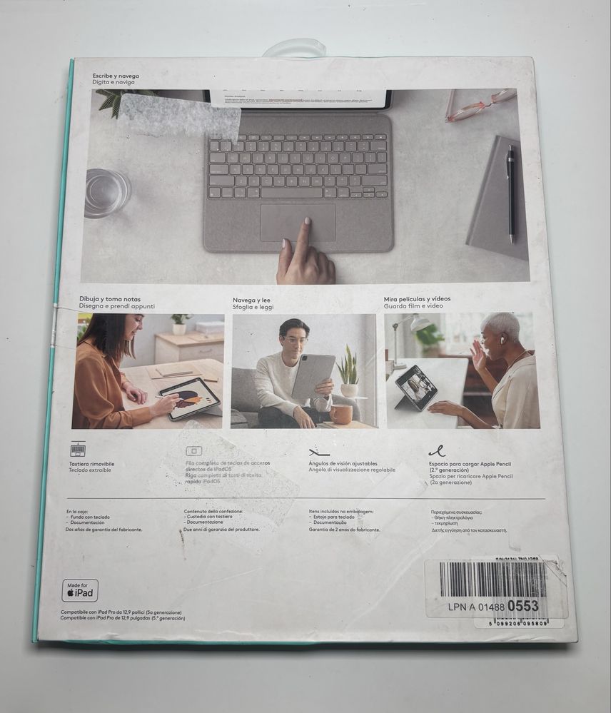 Logitech klawiatura etui combo touch Ipad Pro 12.9inch 5 generacja