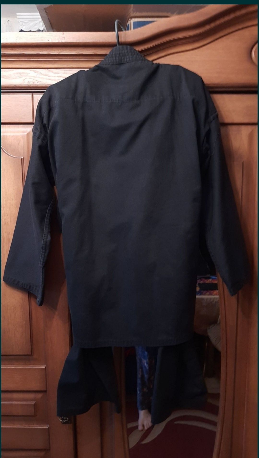 Чёрное кимоно Blitz с штанами и поясом рост 160