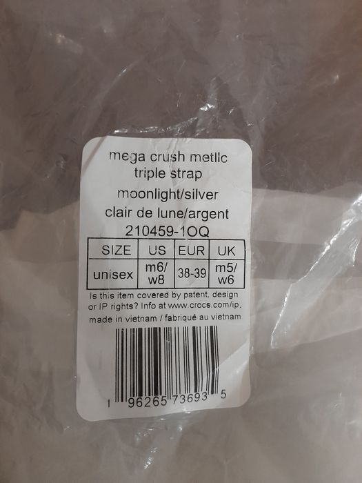 Crocs mega crush metals, сандалі, 38-39 розмір 25.5см нові оригінальни