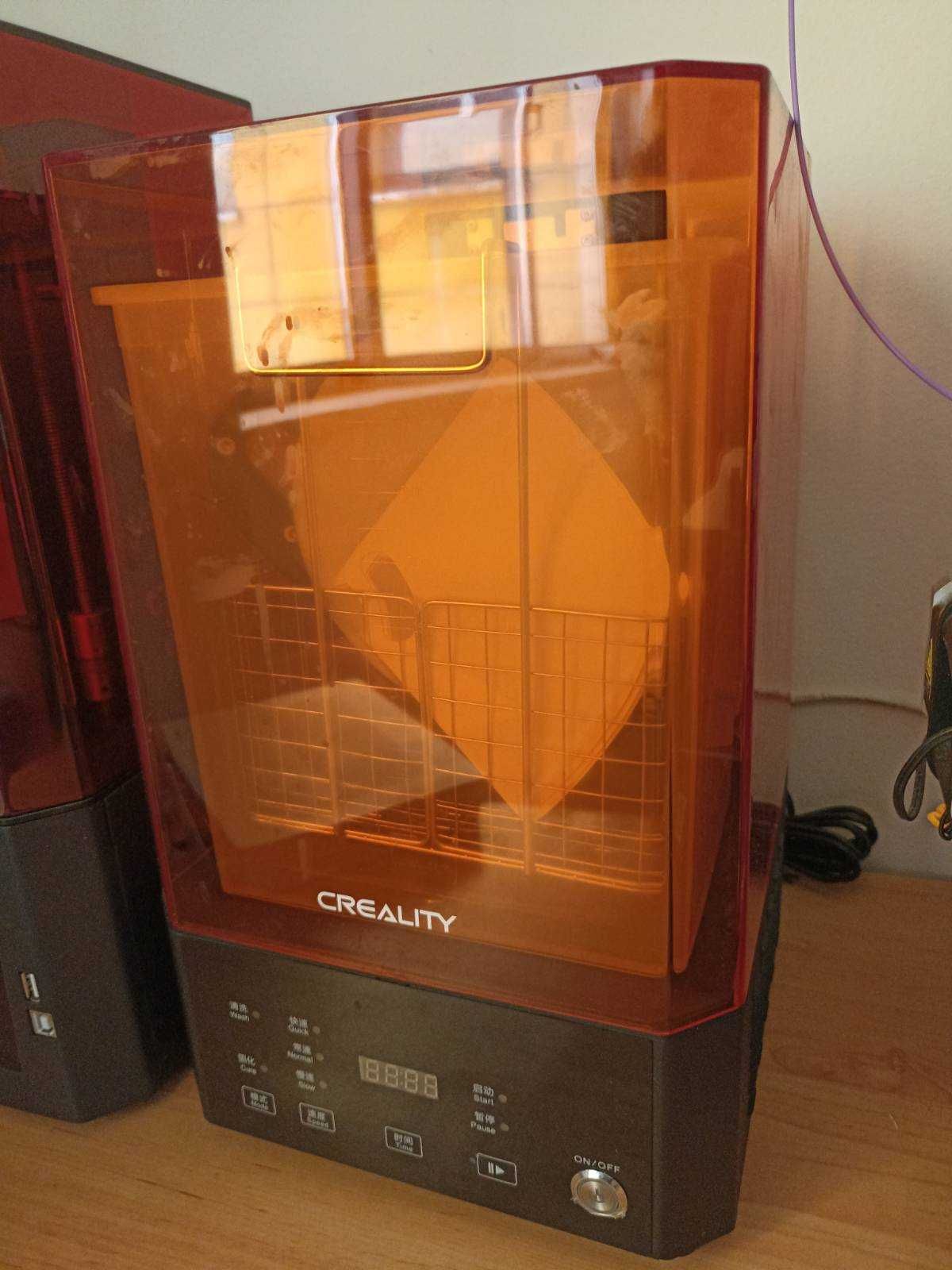 Impressora 3D Resina e Máq. de Seca e Cura- Creality Halot One e UW-02